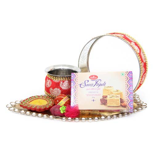 Soan Papdi n Karwa Chauth Thali